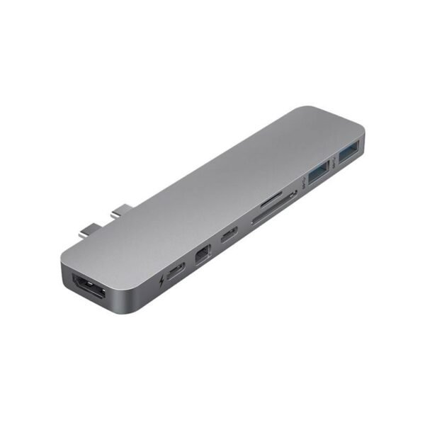 GN28D-SILVER HyperDrive Pro 8-in-2 Hub - docking station - USB-C x 2 - HDMI, Mini DP