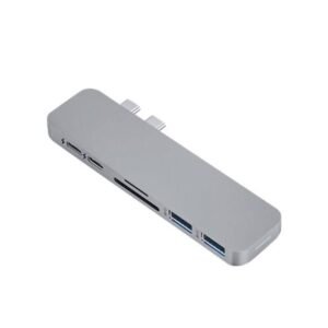 HD28C-GRAY HyperDrive Duo 7-in-2 Hub - docking station - USB-C x 2 - HDMI