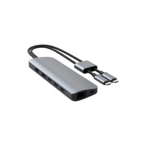 HD392-GRAY HyperDrive VIPER 10-in-2 Hub docking station USB-C 2 x HDMI GigE