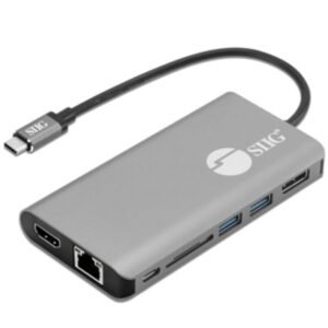 JU-DK0F11-S1 SIIG USB-C MST Video with Hub, LAN and PD 3.0 Docking
