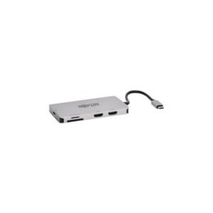 U442-DOCK8G-GG Tripp Lite USB-C Dock, Dual Display 4K 60 Hz HDMI, USB 3.2 Gen 1