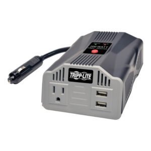 PV200USB Tripp Lite 200W Ultra-Compact Car Inverter with 2 USB Charging Ports and AC Outlet