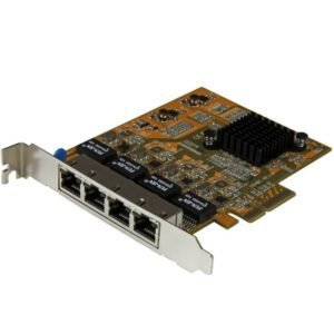 ST1000SPEX43 StarTech.com 4-Port PCIe Ethernet Card - RJ45 - Realtek RTL8111H