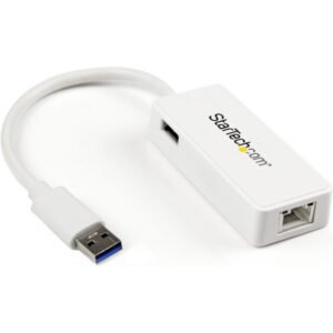 USB31000SPTW StarTech.com USB 3.0 Gigabit Ethernet Adapter with USB Port - White