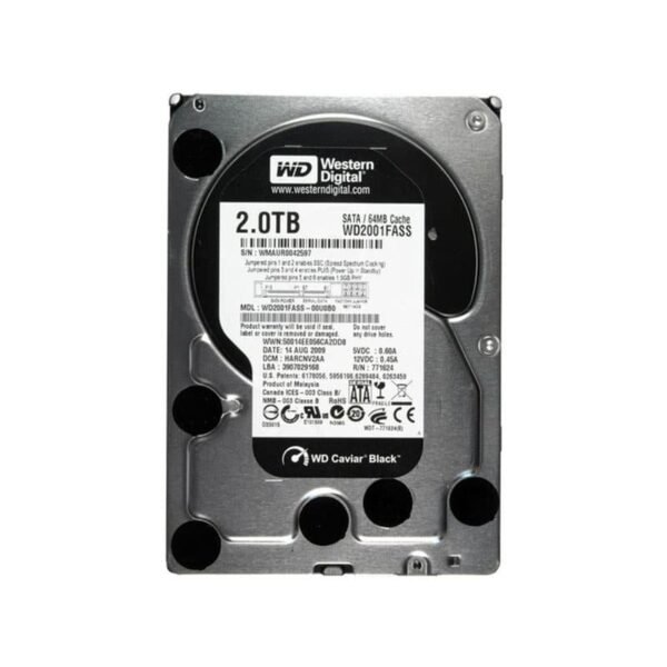 WD2001FASS Western Digital Caviar Black 2TB Hard Drive with 64MB Buffer