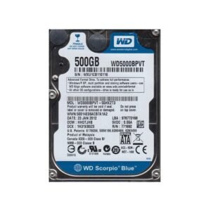 WD5000BPVT Western Digital Scorpio 500GB 2.5" Hard Drive