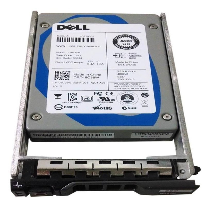 08C38W-RF Dell 400GB SLC SAS 6Gbps 2.5-Inch SSD